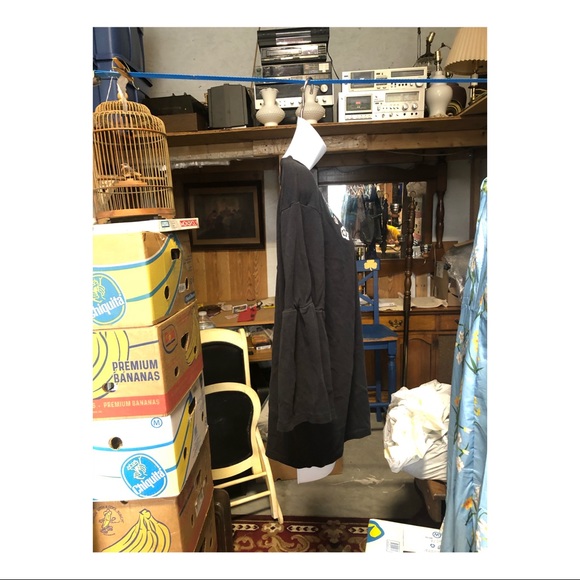 Black Blouse with Floral Design - Picture 3 of 5